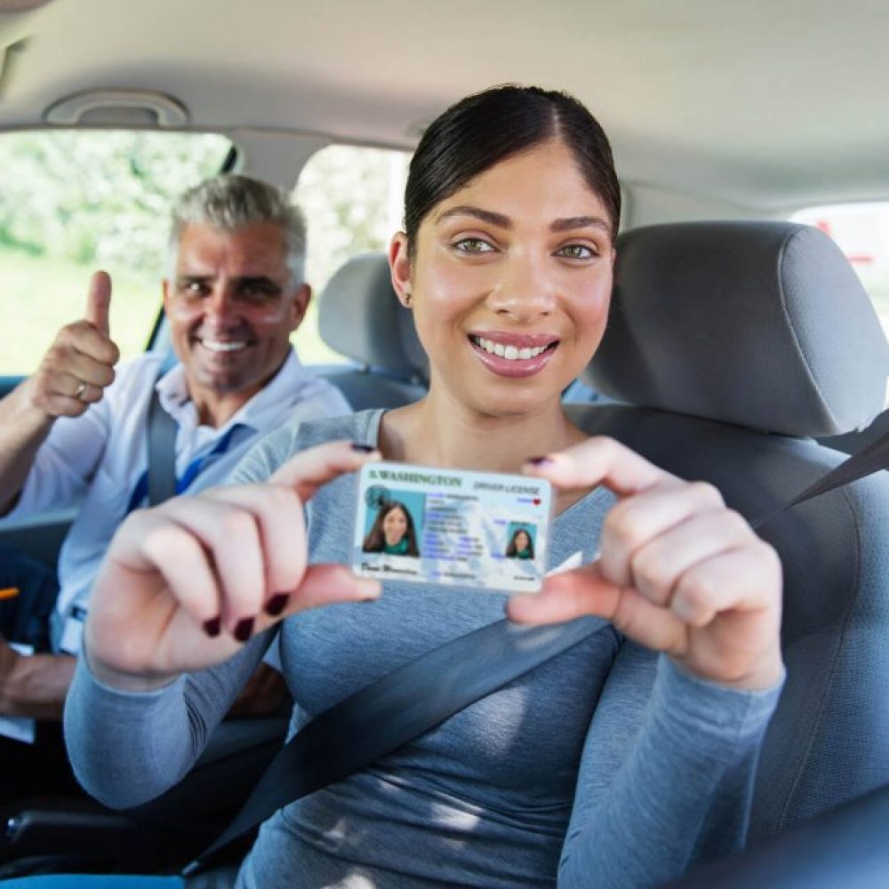 Woman-passes-Washington-drive-test-with-Defensive-Driving-School-1024x683-1